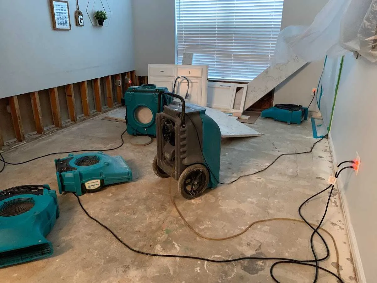 Dehumidifier in flood-cut room for Water Extraction & Removal in Braddock